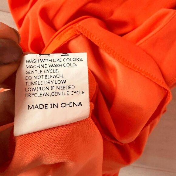 One-Shoulder Jumpsuit Pants Romper Sleeveless Orange Medium Disco Party Hippie - Picture 3 of 8